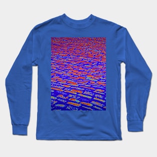 Hot blue and red Cobbles Long Sleeve T-Shirt